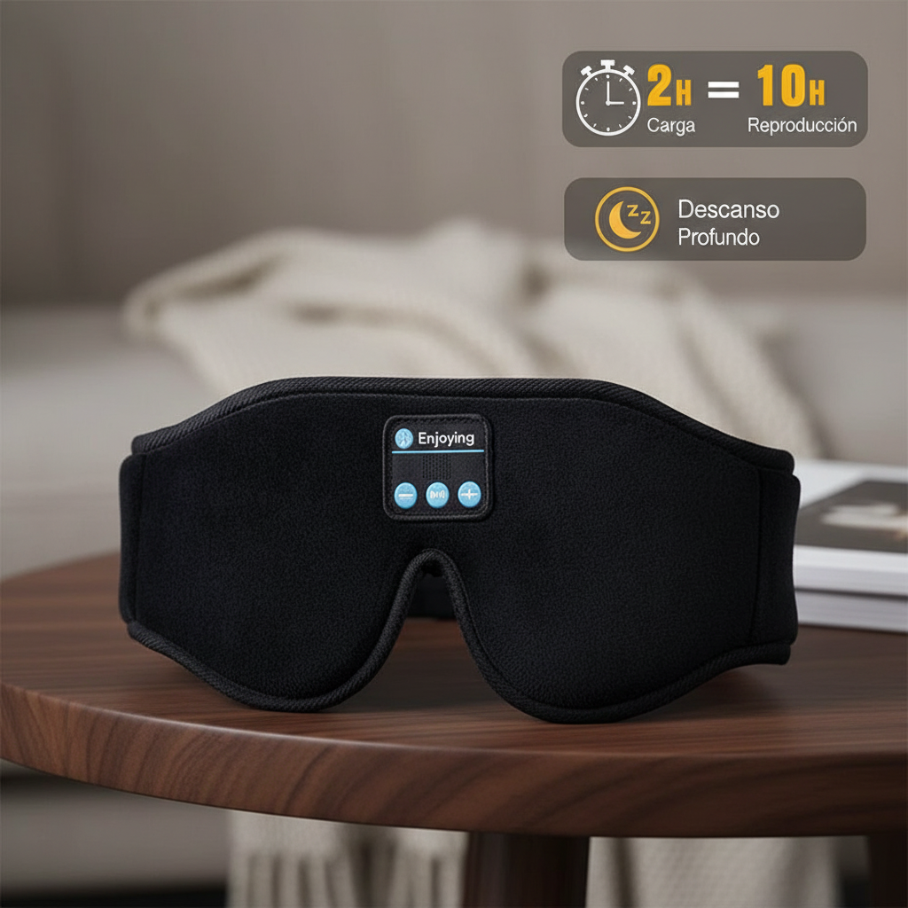 Antifaz Bluetooth 3 en 1 para Dormir